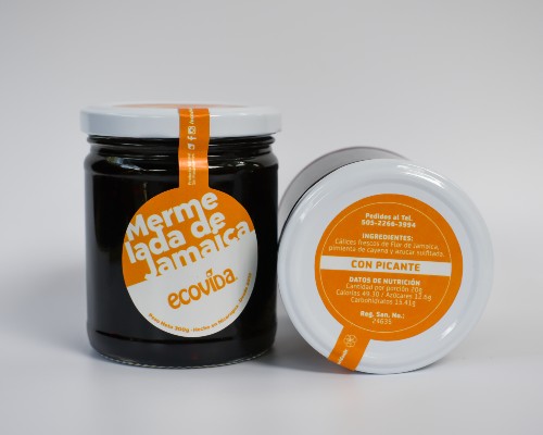 Mermelada de Flor de Jamaica picante (Pimienta de Cayena/ Red Pepper), 300 gr - Ecovida